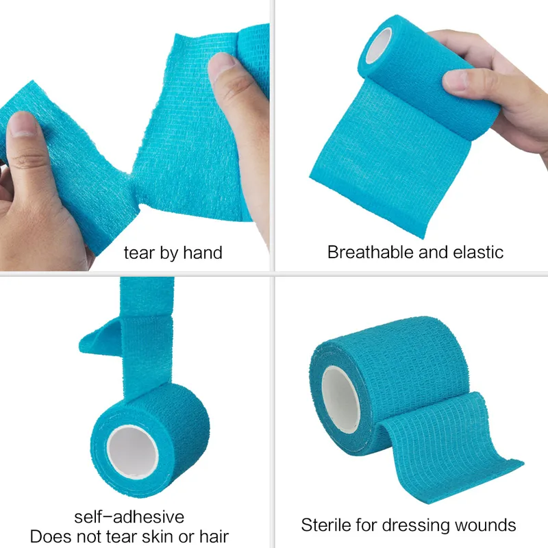 1/15pcs 4.8m Blue Sports Self  - Medical Tape recension och pris